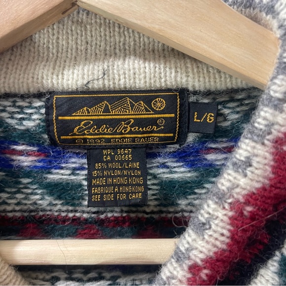 Vintage Eddie Bauer Wool Sweater L - Picture 5 of 5